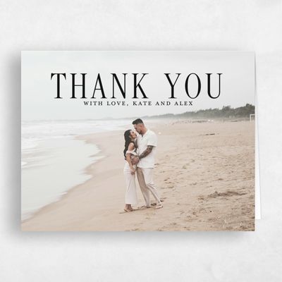 Black Wedding Thank You - Dove Photo