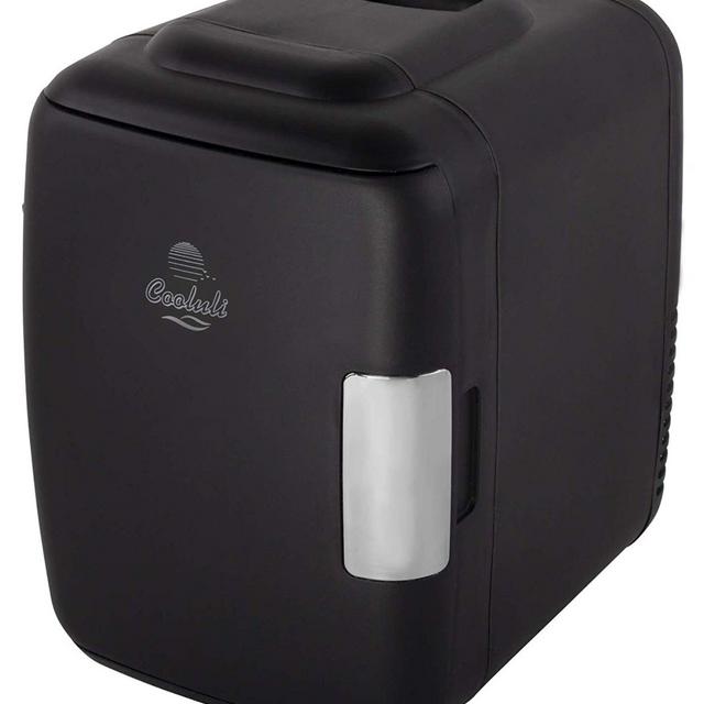 Cooluli Classic 4-liter Compact Cooler/Warmer Mini Fridge for Cars, Road Trips, Homes, Offices and Dorms (Black)