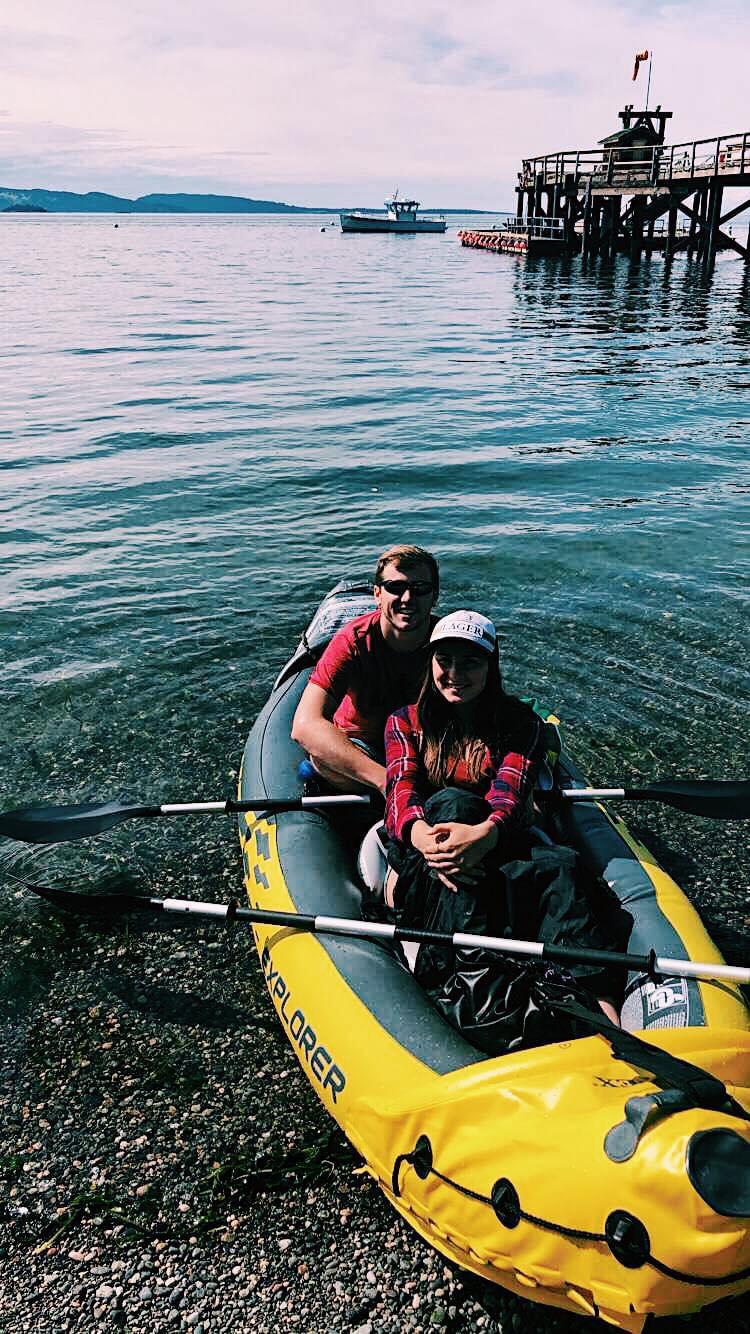 We traveled around Orcas Island on an inflatable kayak because we were too cheap to rent a real one.