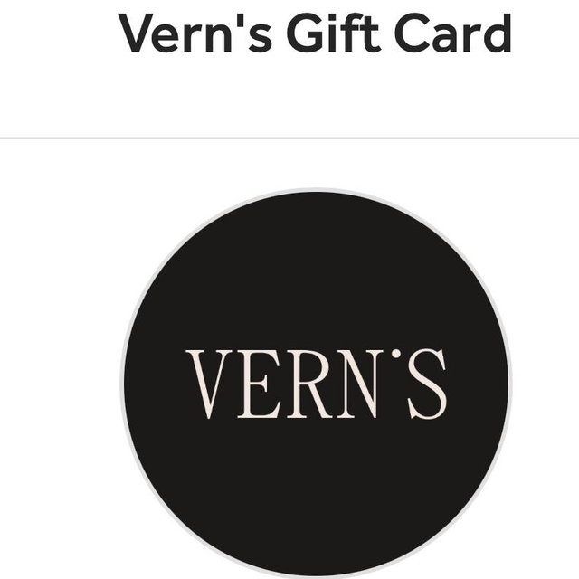 Vern’s gift card