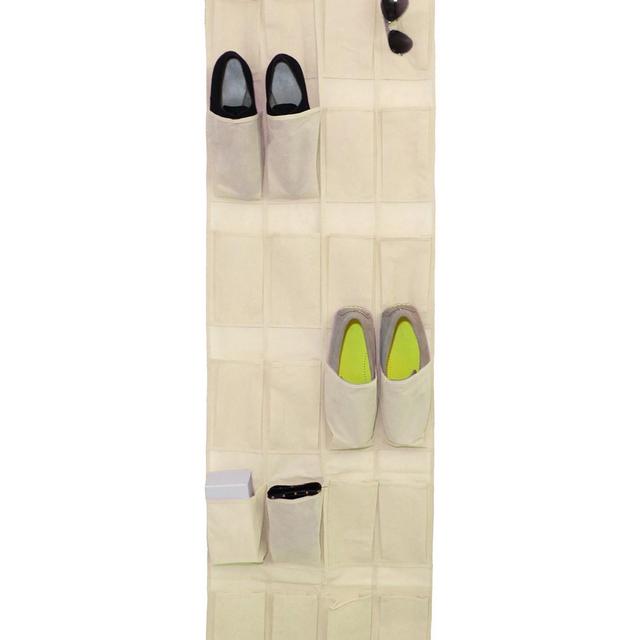 Gourmet Home24 Pocket Over-The-Door Natural Shoe Organizer