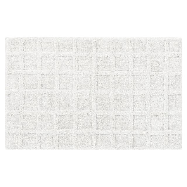 White Arlette Cotton Bath Mat, 20x30"