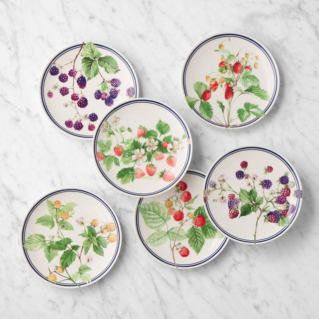 Garden Berry Mixed Salad Plates, Set of 6