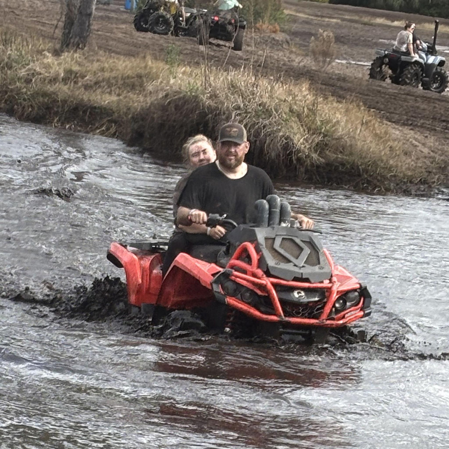 Our first time at hogwaller together and just moments before he flipped us after saying "I've done this so many times just trust me"