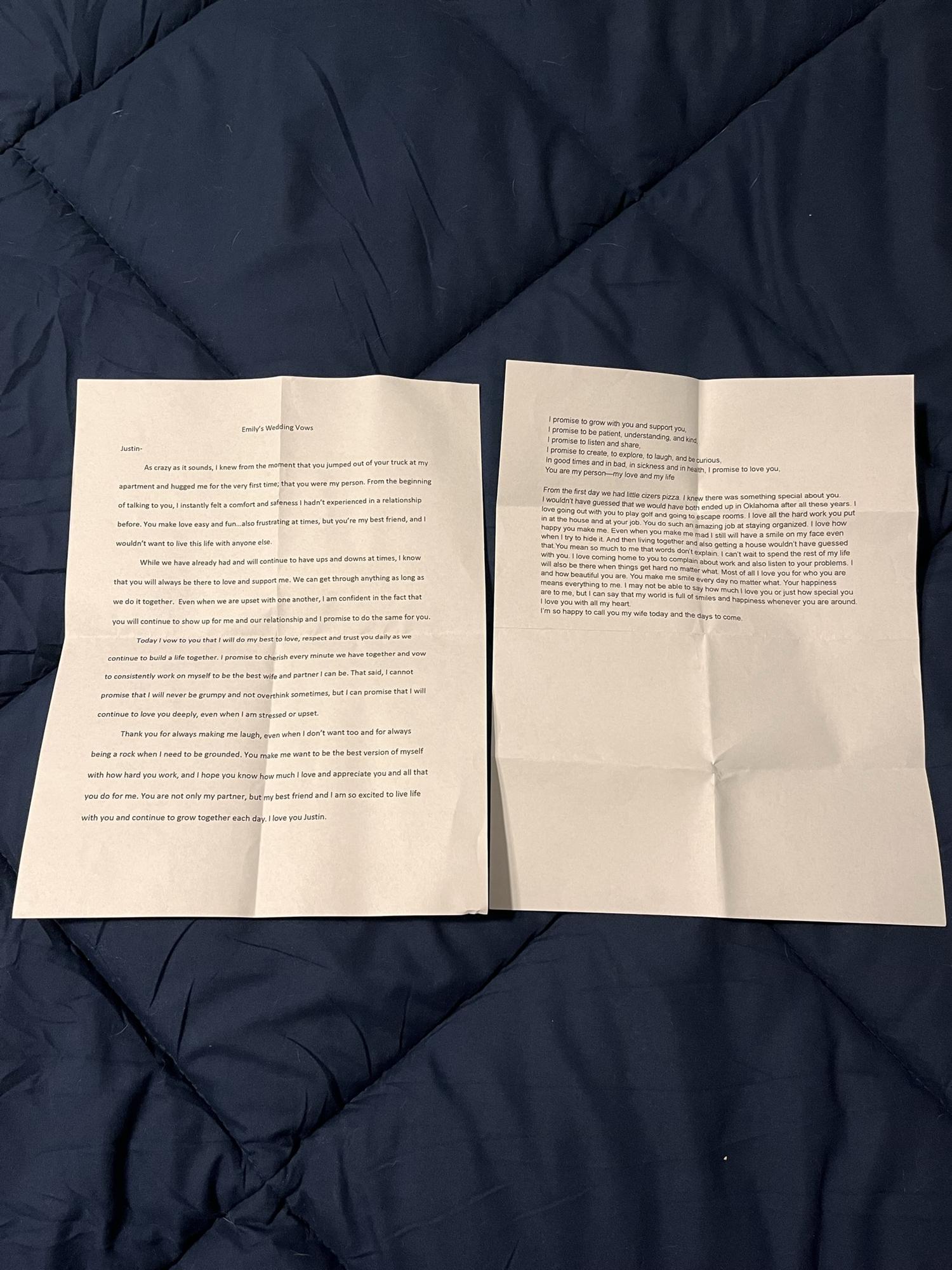 Personal vows!