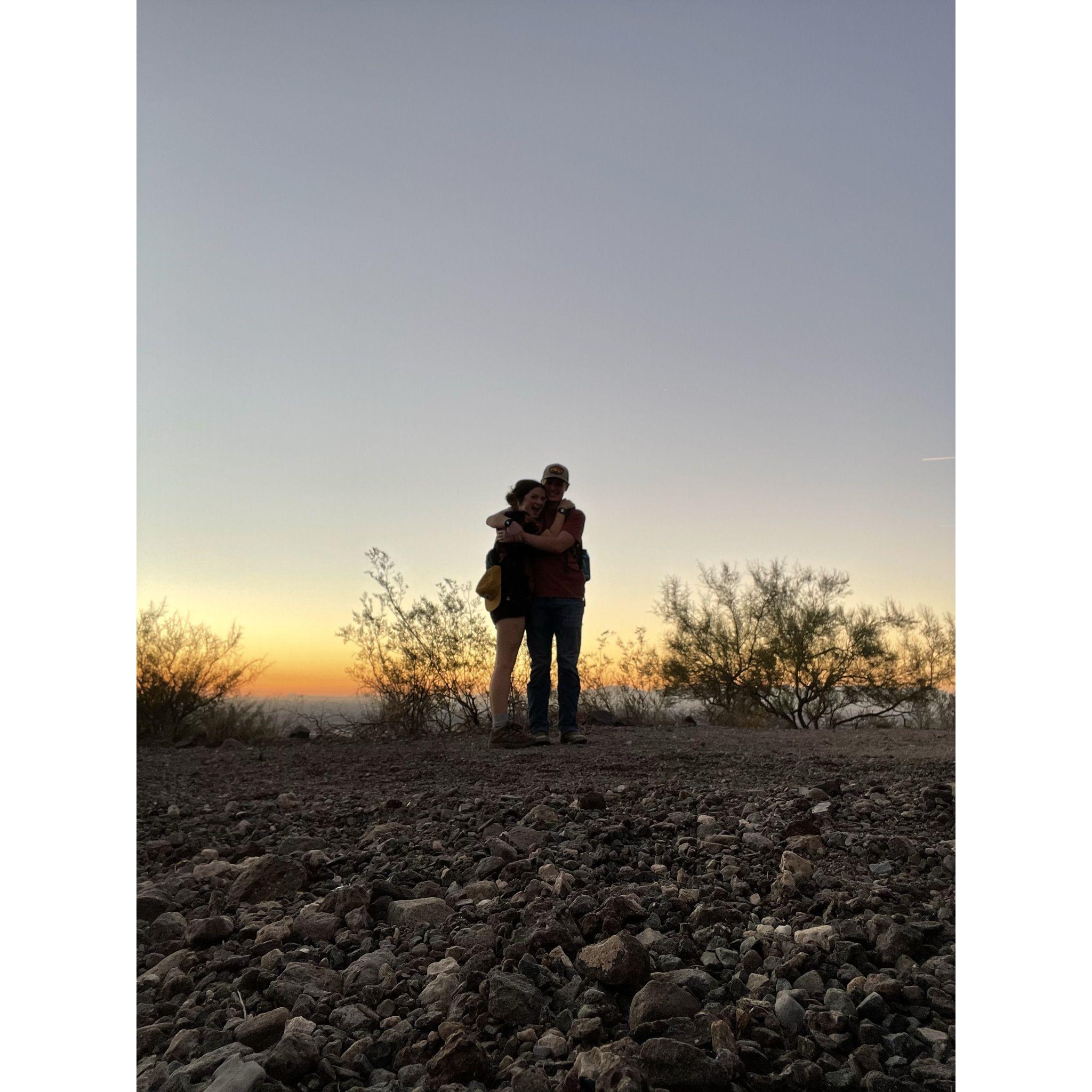 First hike together in Arizona, 2021