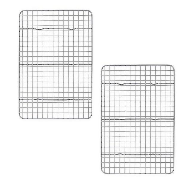 USA Pan Oven Safe Nonstick Baking and Cooling Rack, Quarter Sheet, Aluminized Steel