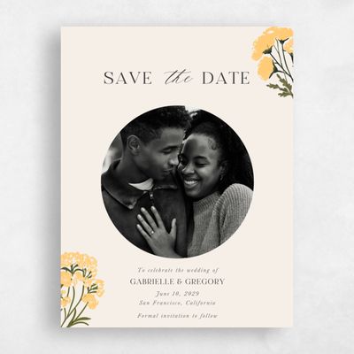 Beige Photo Wedding Save the Date - Nelia Photo