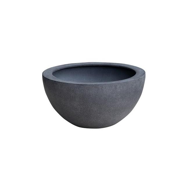 Bradford Wide Planter, Small, Charcoal