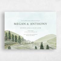 Green Wedding Invitation - Oakhurst Landscape