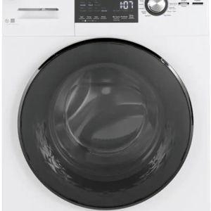GE - 2.4 Cu. Ft. High Efficiency Stackable Front Load Washer with Steam and Sanitize - White
