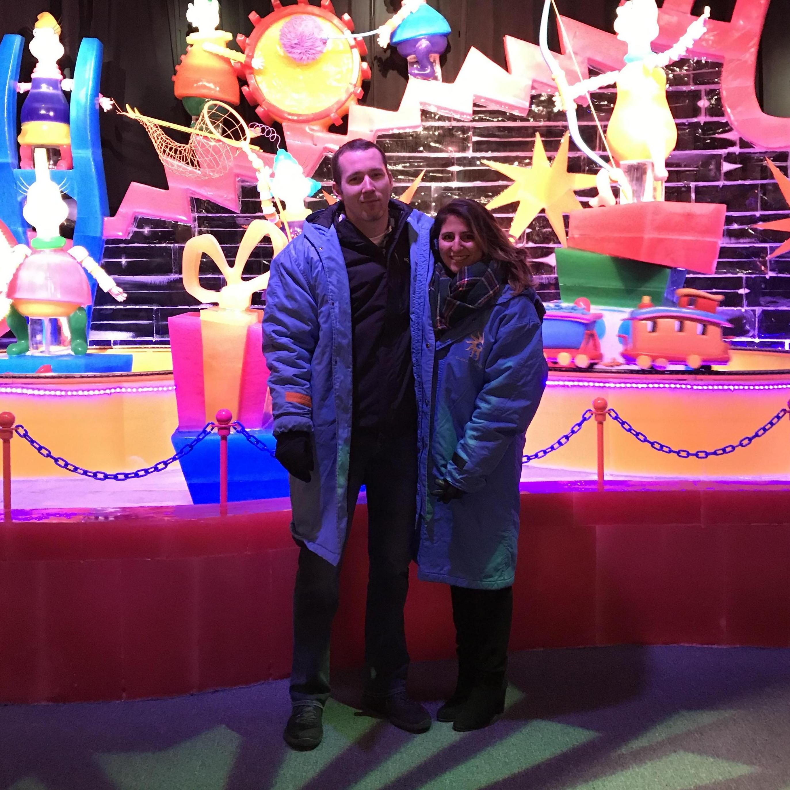 Celebrating our second "first date-iversary" and the night Ross proposed!