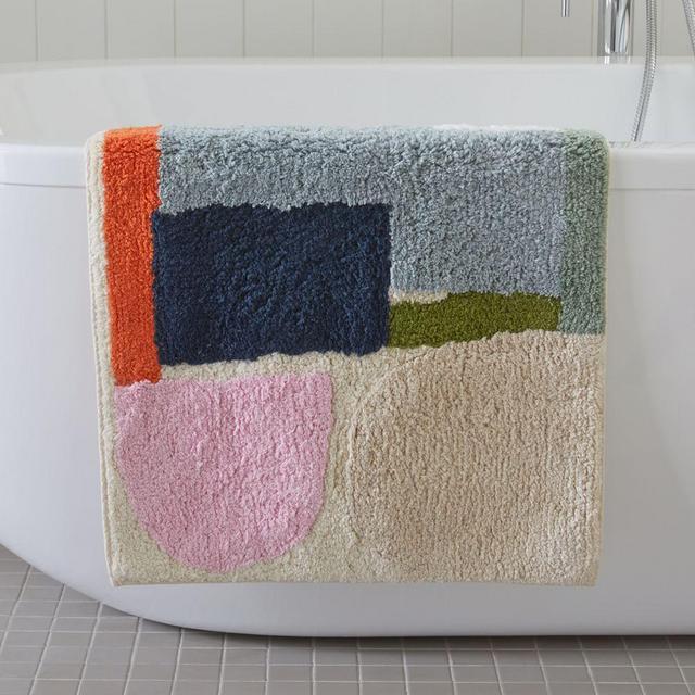 Donna Wilson Shapes and Colorblock Bath Mat, Multi, 20"x34"