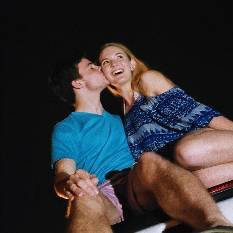 Our first picture together, taken on our first date!