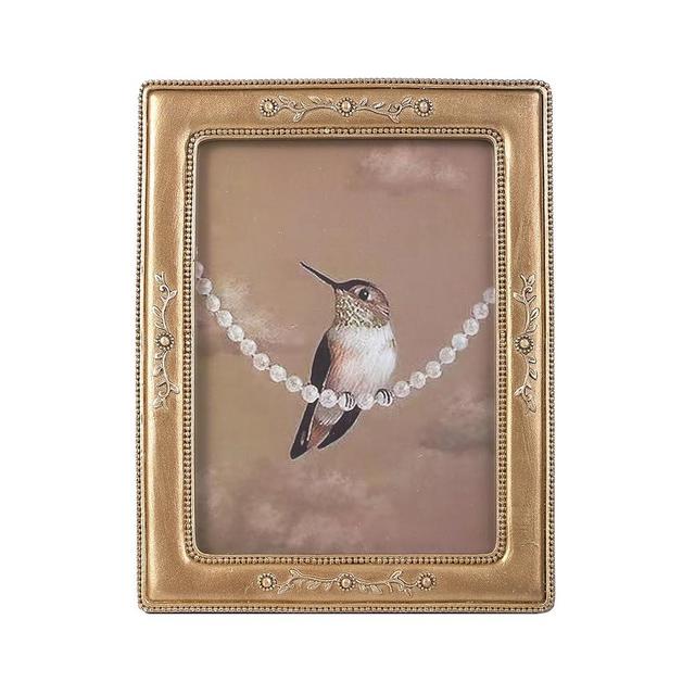 SIKOO 2.5x3.5 Vintage Picture Frames, Small Picture Frame, Wallet Size, Ornate Picture Frames, Mini Photo Frame, Table Top Display and Wall Mount, Antique Home Decor, Bronze