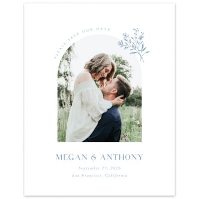Dusty Blue Wedding Digital Save the Date - Bellisi Photo