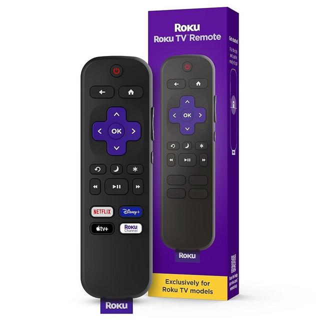 Roku Remote (Official Manufacturer Product) | TV Remote Control with TV Controls, Simple Setup, & Pre-Set App Shortcuts - Replacement Remote Compatible with Roku TV Models ONLY (Not Roku Players)