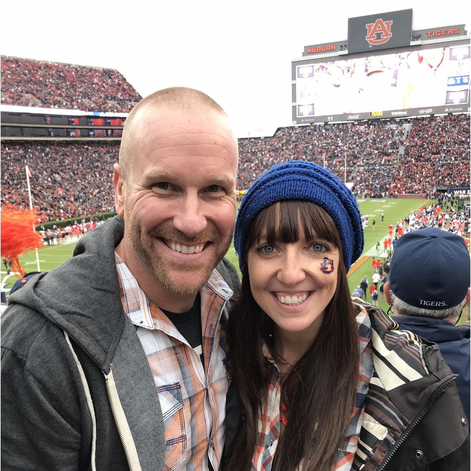Rebecca introduced Brent to SEC football at the Auburn Georgia game
