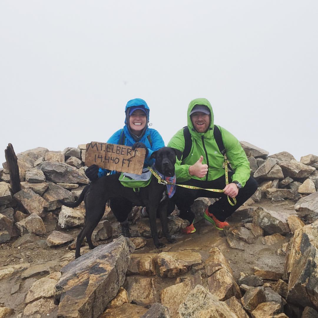 George's favorite picture of our little family. Top of Mt. Elbert at 14,440 feet. July 2016.