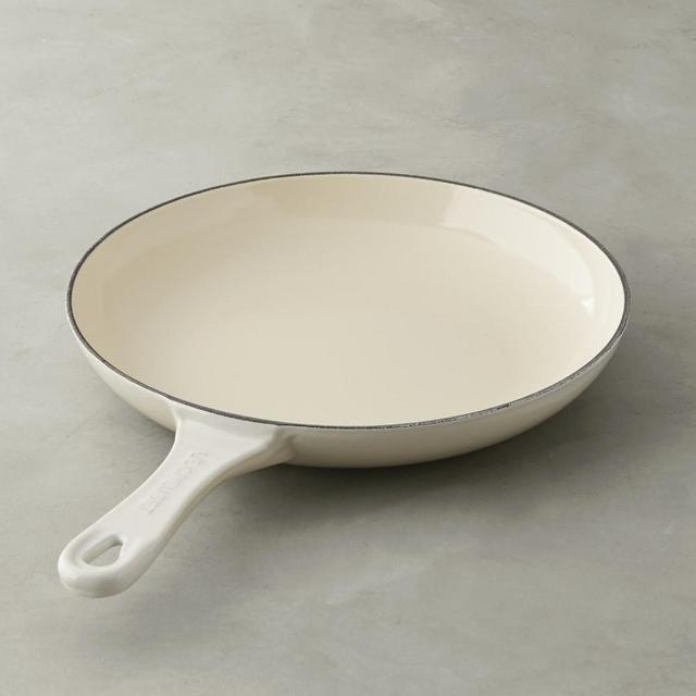Le Creuset Shallow Fry Pan, 9 1/2-in, Meringue