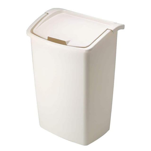 Rubbermaid 11 Gal. Bisque Dual Action Recycling Bin
