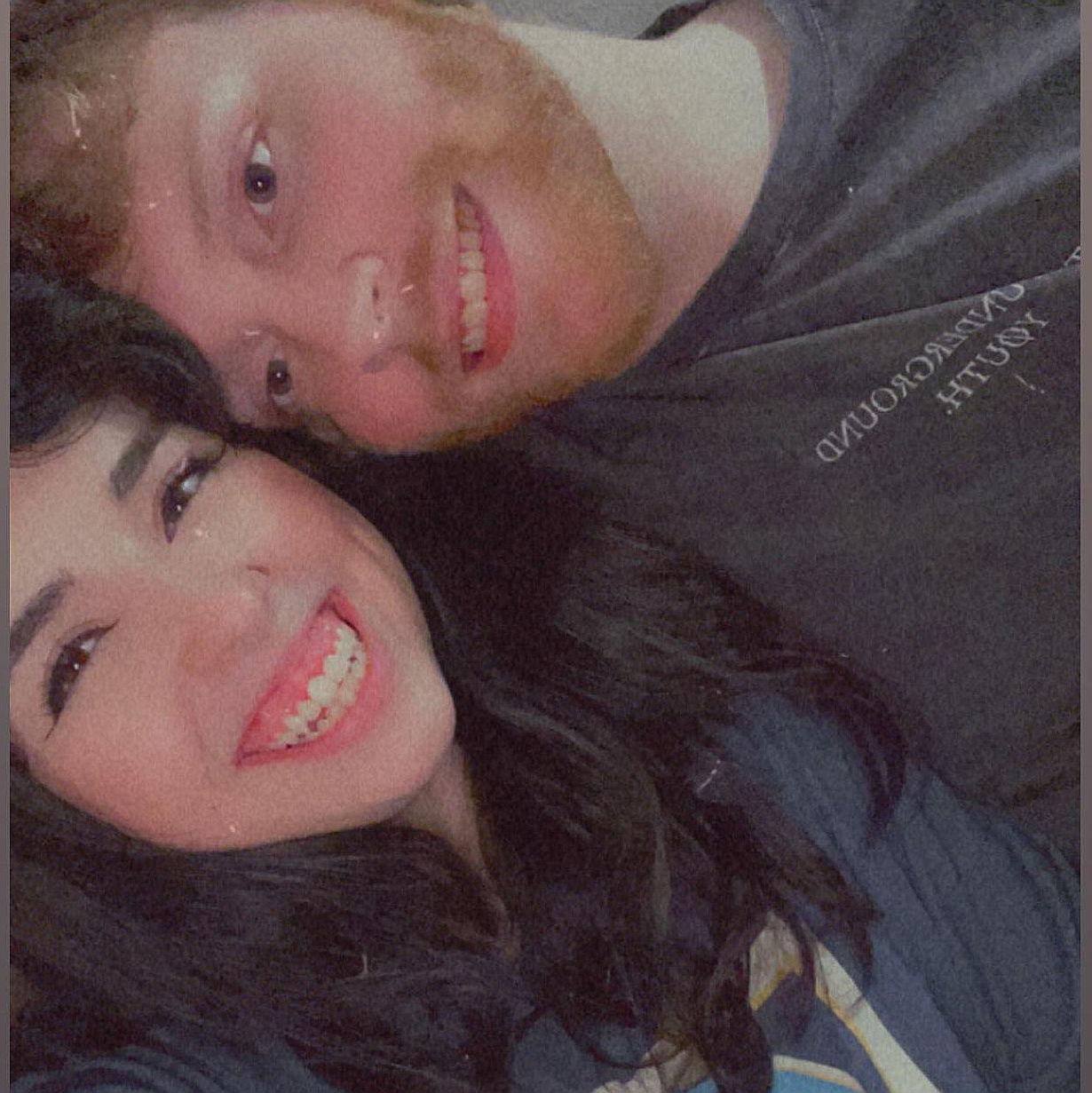 One of the first photos taken together when they first started dating in November 2021.