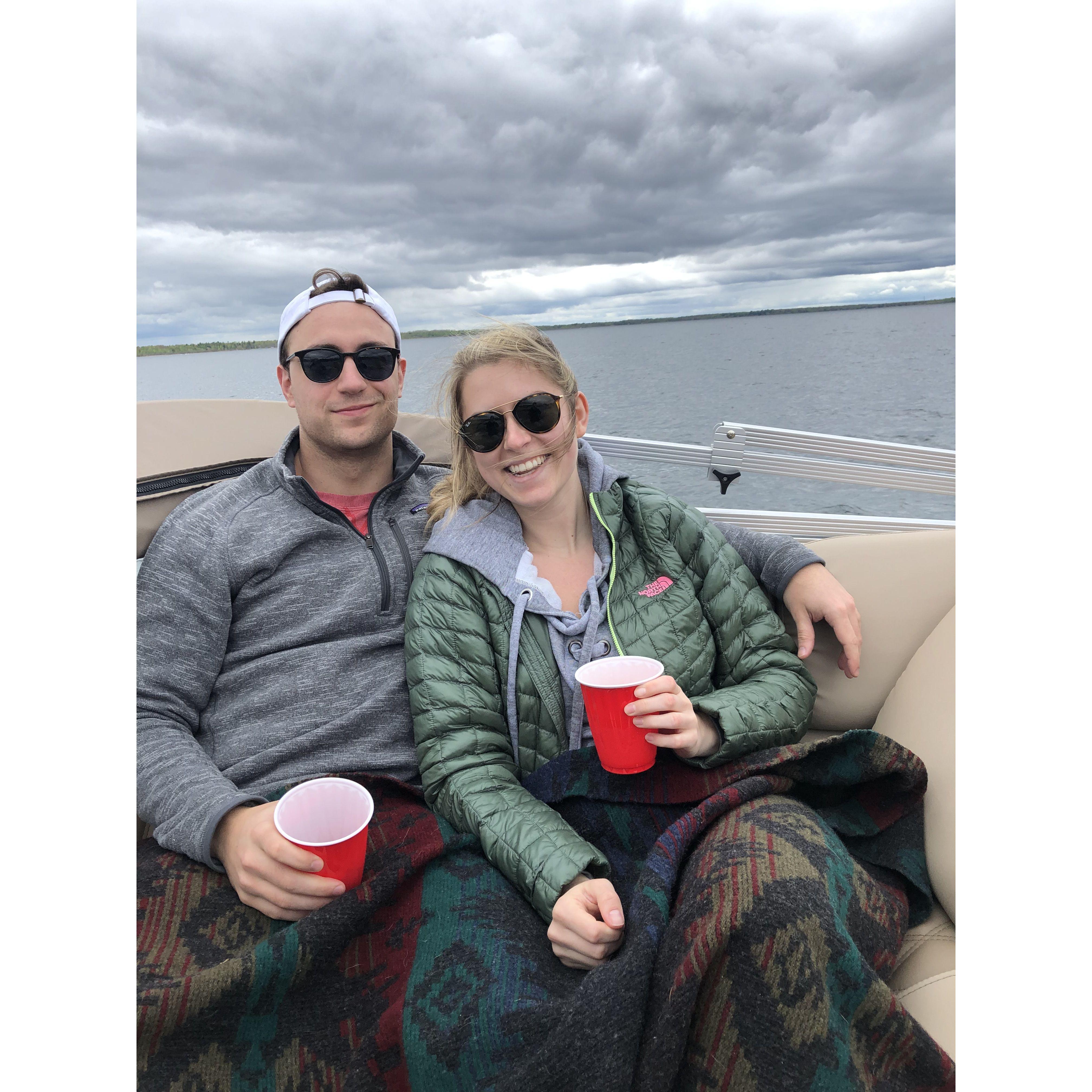 A chilly boat ride in Minnesota