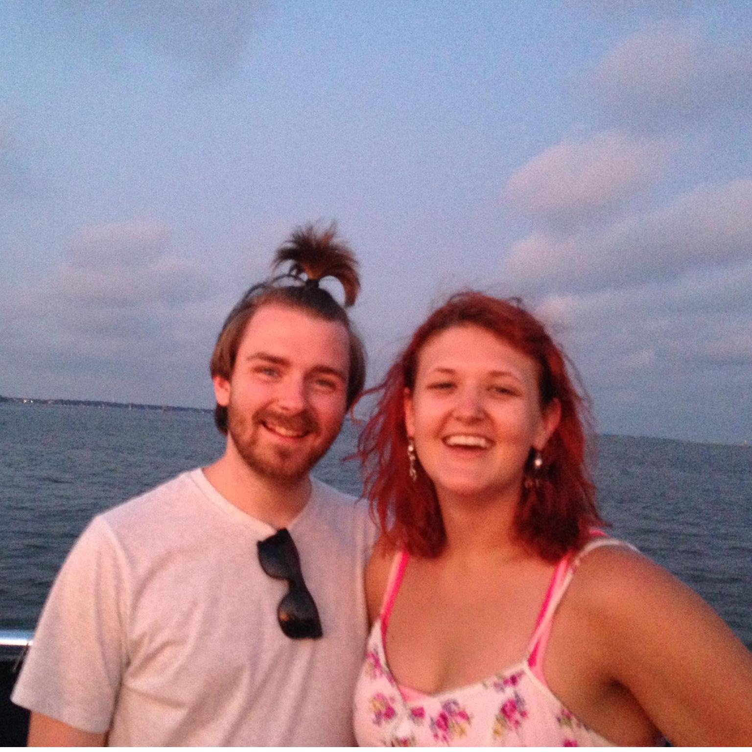 On vacation in South Carolina with Chelsea's family
