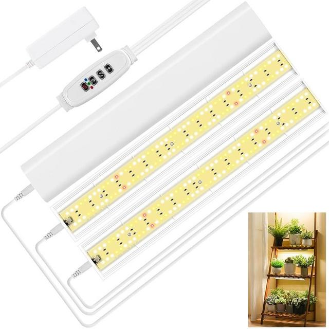 FOXGARDEN Grow Light, Full Spectrum Plant Light Strip for Indoor Plants, 288 LED Bright Grow Lamp with Auto On/Off Timer 4/8/12H, 3 Switch Modes, 10 Dimmable Brightness, 3 Packs