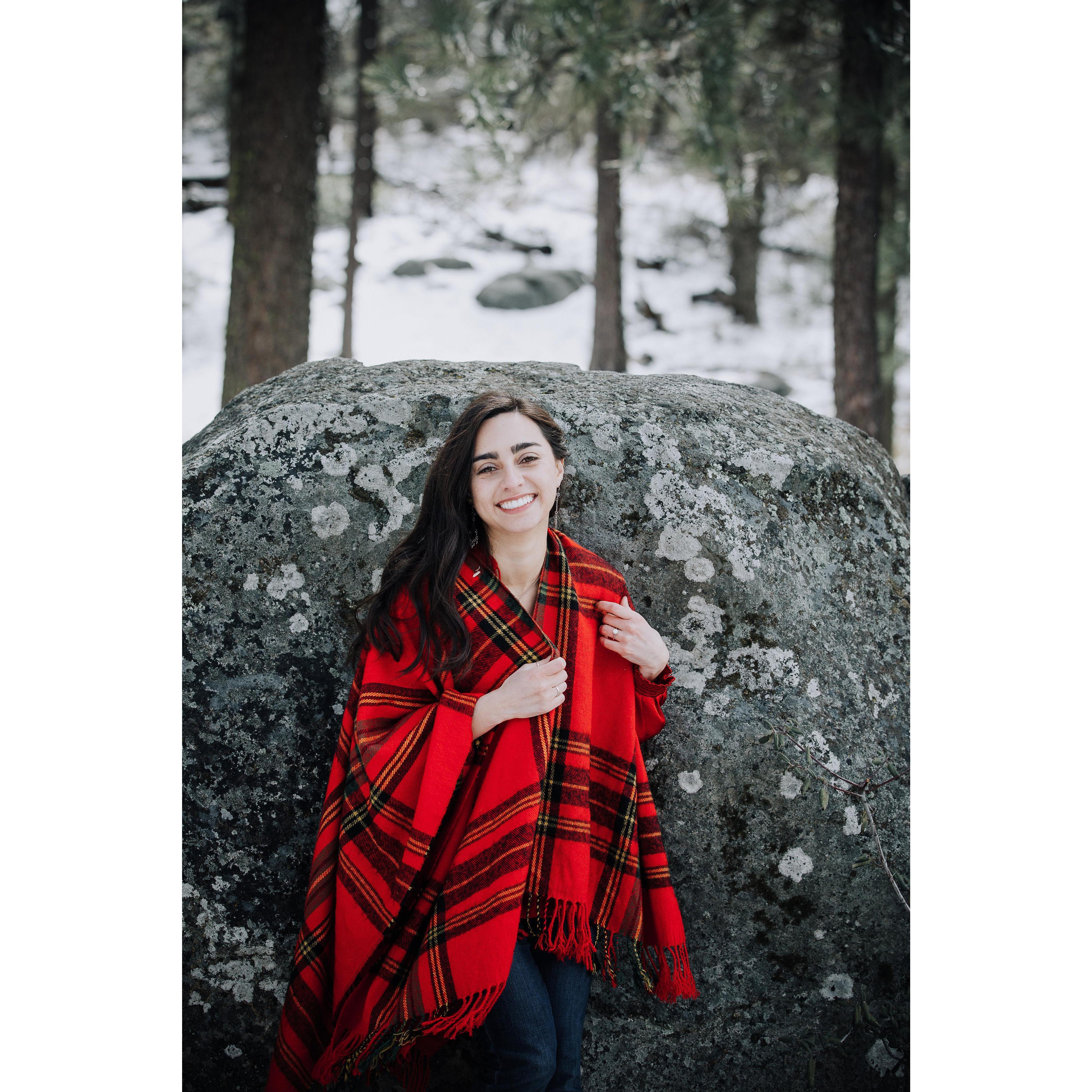Genuine smile (because I am finally warm).