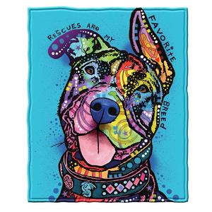 Rescues Are My Favorite Breed Fleece Throw Blanket by Dean Russo