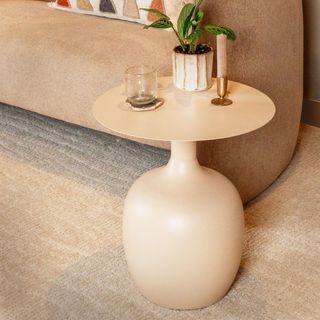 Carter Modern Textured Metal Side Table