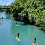 Paddleboarding on Town Lake
