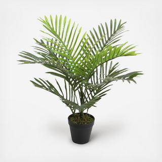 Potted Faux Mini Palm Tree