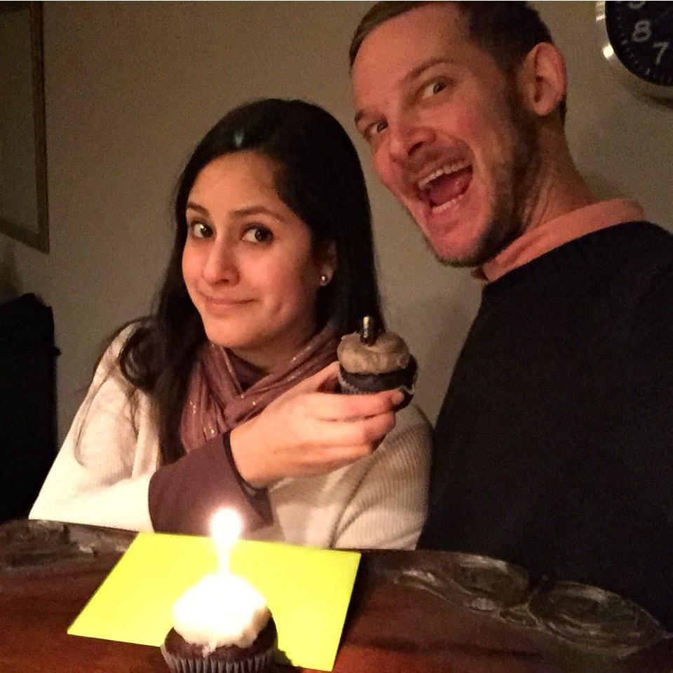 Gabe's crazy for birthday cupcakes!