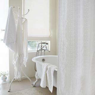 Boho Embroidered Shower Curtain
