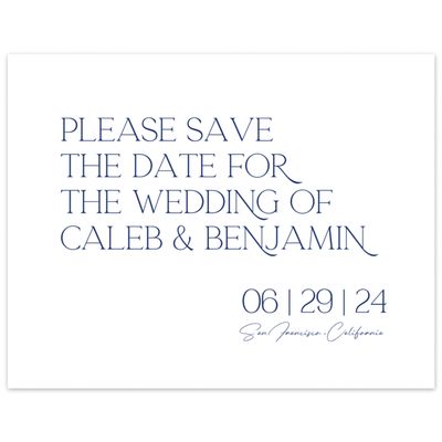 White Wedding Digital Save the Date - Hasbrouk Landscape