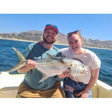 2023. Cabo San Lucas. We went fishing, where Riley caught this! We saw sharks, turtles, and enjoyed the scenery. We had to end our trip early because of choppy waters, but saw the seal on our way back