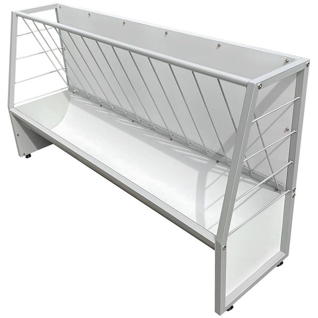 BUYYAH 5 Ft Pasture Hay Feeder, Heavy Duty Galvanized Steel Livestock Hay Feeder, Outdoor Pasture Feeder for Sheep, Goats, Pony and Miniature Horses