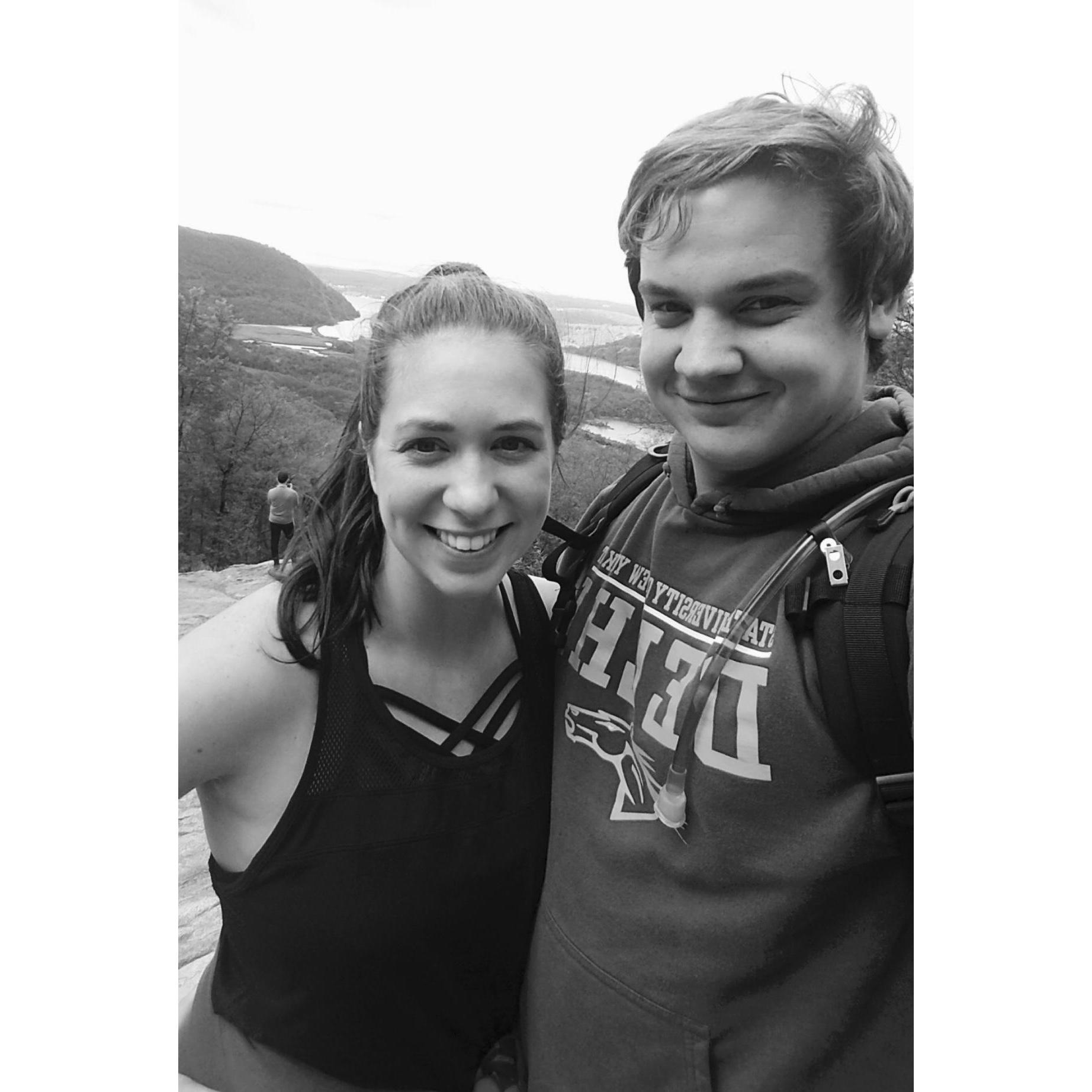 Our first hike. The top of Bear Mountain.