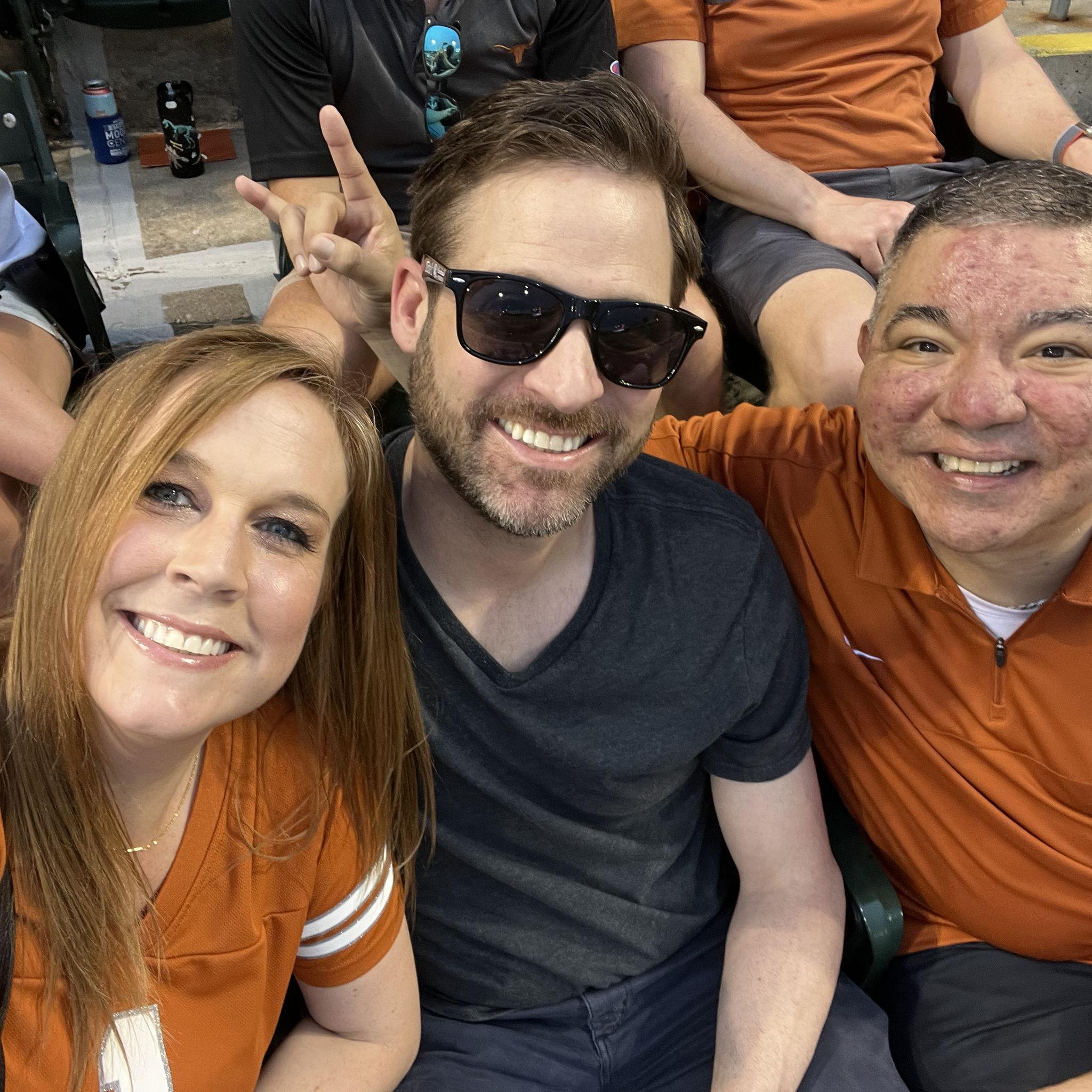 UT Baseball game behind home plate with our friend Vinny!