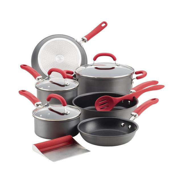 Rachael Ray Create Delicious Hard-Anodized Aluminum 11-Pc. Nonstick Cookware Set