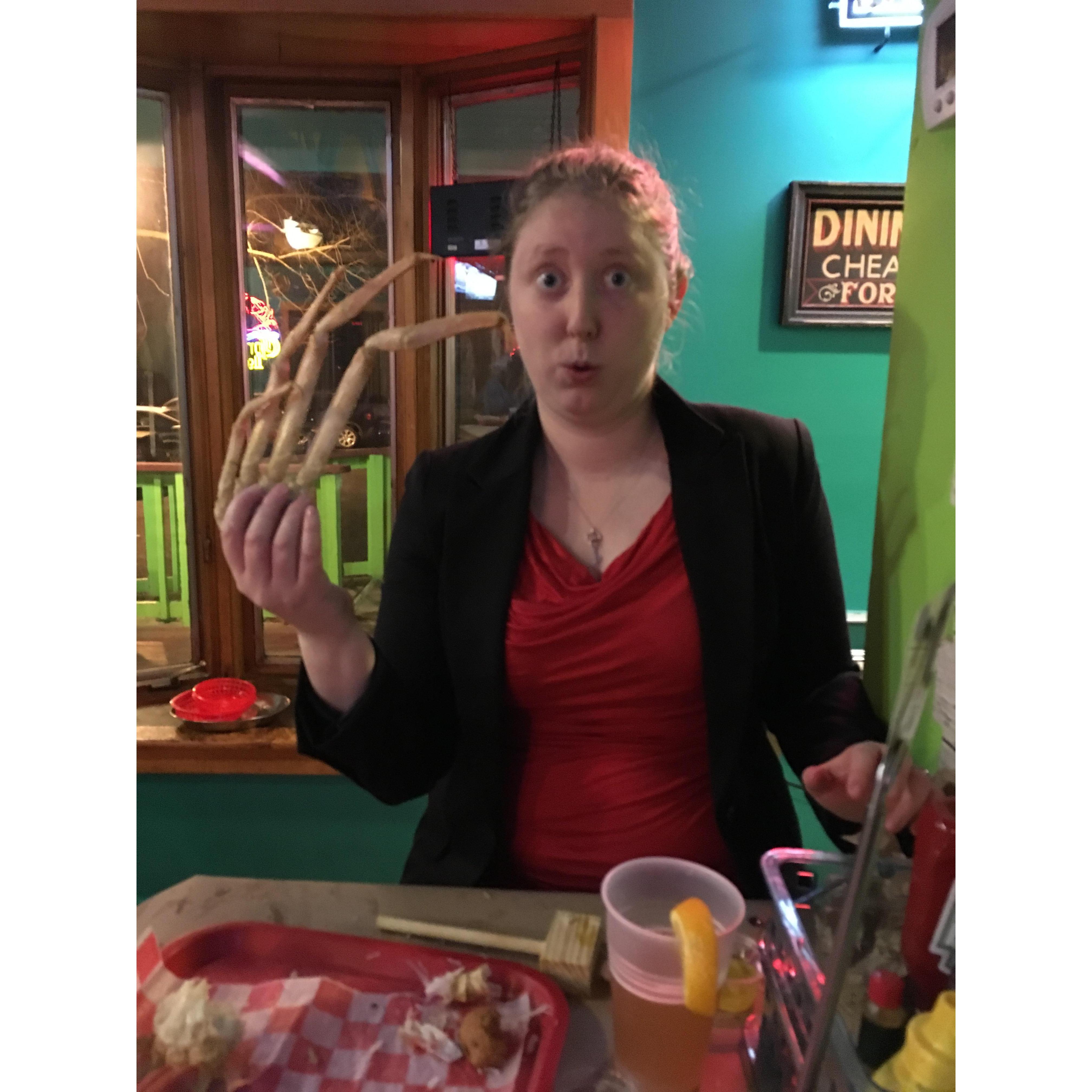 Off the beaten track crab shack dinner. Definitely a favorite for us!
