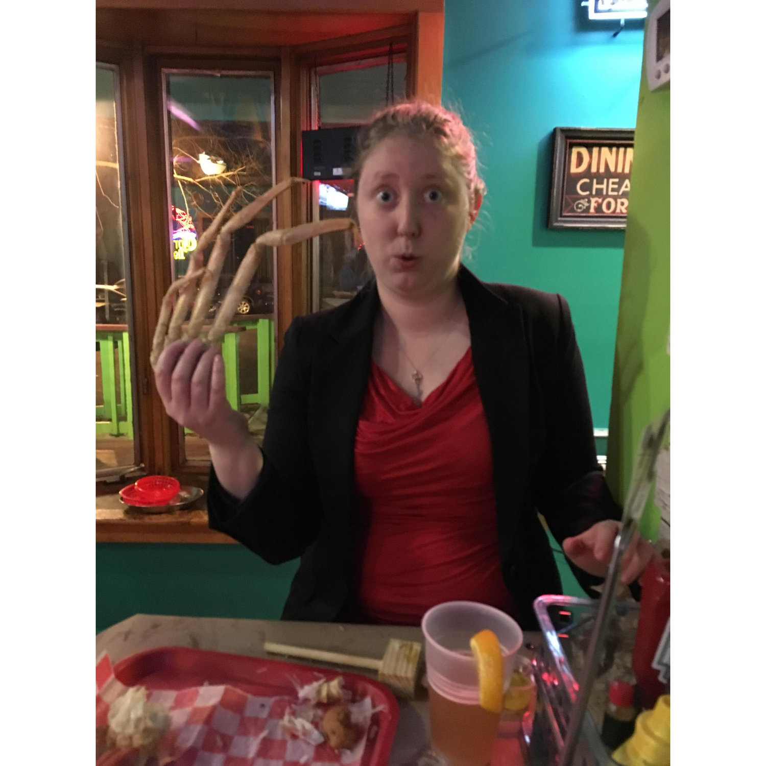 Off the beaten track crab shack dinner. Definitely a favorite for us!