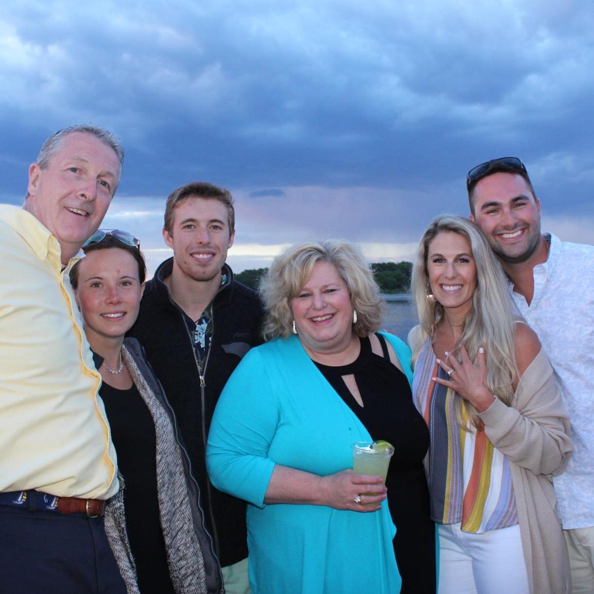 The Hurst’s on the engagement party boat