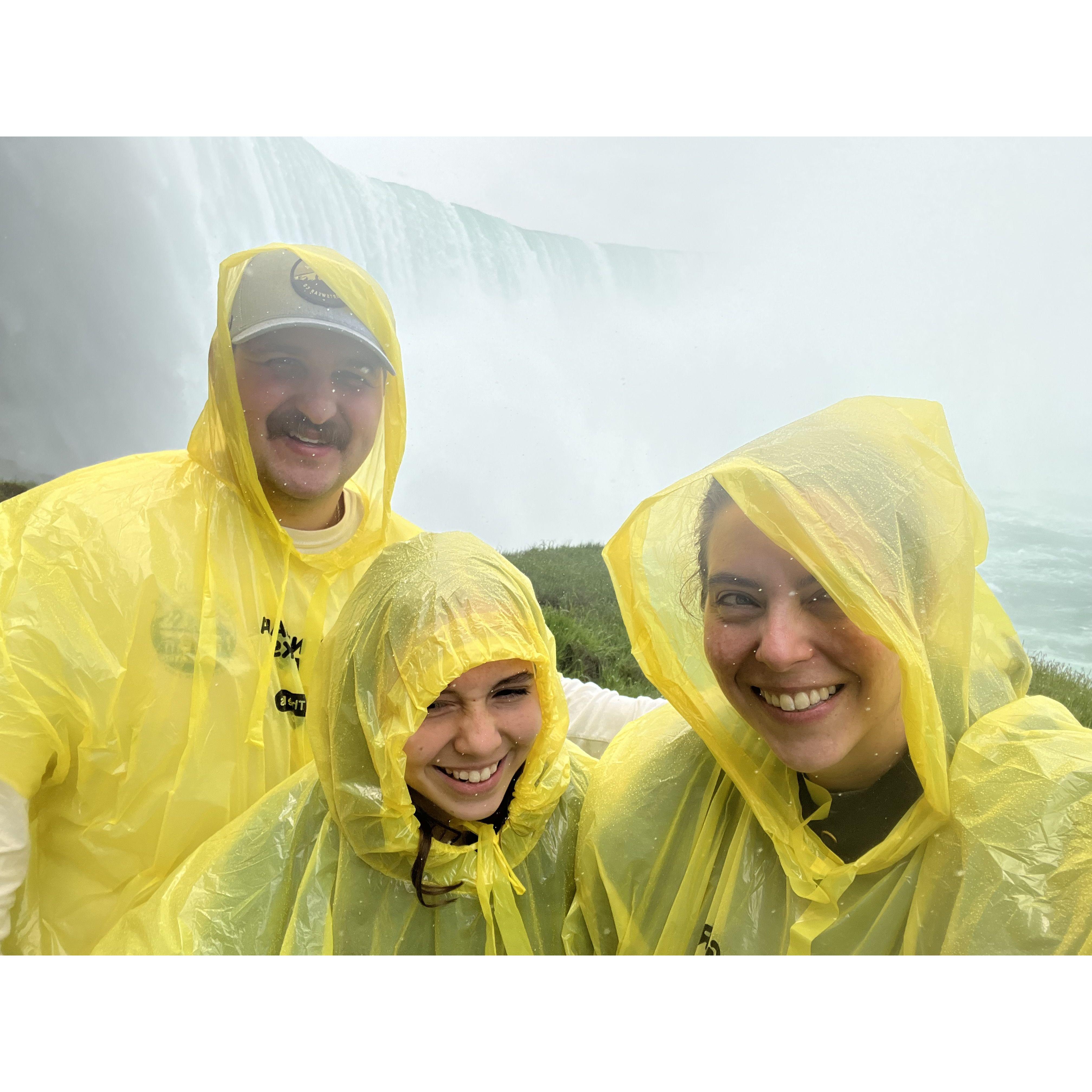 Getting soaked at Niagra Falls