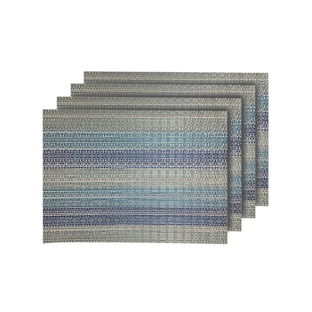 Dainty Home Yorkshire Woven Textilene Waterproof, Heat & Stain Resistant Washable 13" x 19" Placemat - Set of 4