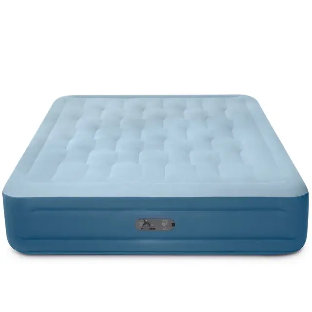 Intex Mid Rise Hexbeam 14" Electric Pump Queen Air Mattress - Dark Blue Denim