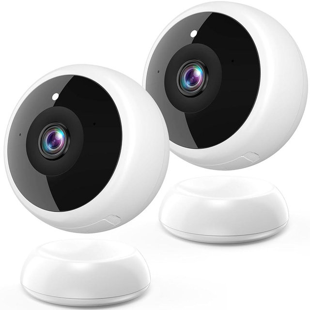 Thybro Magnetic Security Camera Wireless - 2Pack AI Motion Detection, 2K HD Video, Battery Powered, Ease of Setup, 2-Way Audio,IR Color Night Vision, Waterproof, Outdoor & Indoor Surveillance