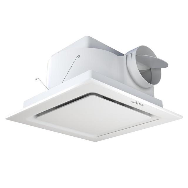 VENTIRI Bathroom Exhaust Fan, 12 INCH, Upgraded Quiet Square Vent Fans, 141 CFM, for Bathroom, Office, Home
